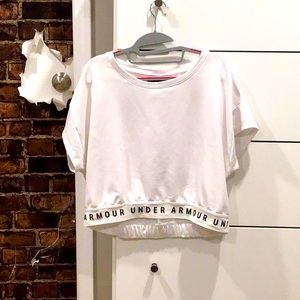 Under Armour Jersey Crop Top Banded Logo